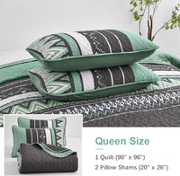 Neutral Quilted bedspread and pillowcovers set: Versatile Style - Queen size