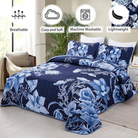 Vibrant Quilted coverlet and pillowcovers set: Eye Catching Design - Queen size