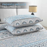 Joyful Quilted coverlet and pillowcovers set: Brighten Up Your Bedroom - Queen size