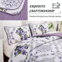 Kaleidoscopic Quilted coverlet and pillowcovers set: Burst of Colors - Queen size