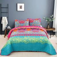 Beautiful Quilted coverlet and pillowcovers set: Comfortable and Versatile - Queen size