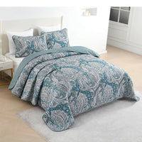 Vintage Quilted bedspread and pillowcovers set: Nostalgic Appeal - Queen size