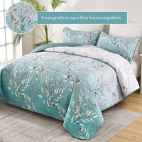 Radiating Quilted bedspread and pillowcovers set: Shine in Your Bedroom - Queen size