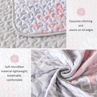 Mosaic Quilted coverlet and pillowcovers set: Unique Patchwork Design - Queen size