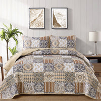 Quietude Quilted coverlet and pillowcovers set: Perfect for Relaxation - Queen size