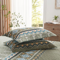 Quicksilver Quilted coverlet and pillowcovers set: Sleek and Modern - Queen size