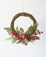 Berry Ball Half Wreath 40cm