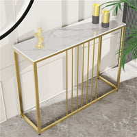 Golden Console Table for Hallway Entryway