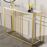 Golden Console Table for Hallway Entryway