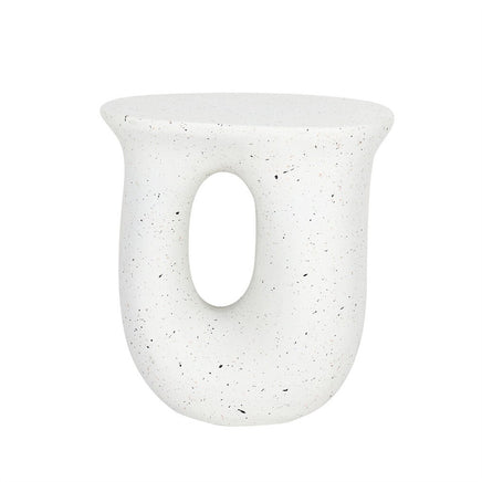 U-Shaped Terrazzo Concrete Outdoor Stool