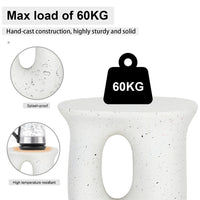 U-Shaped Terrazzo Concrete Outdoor Stool