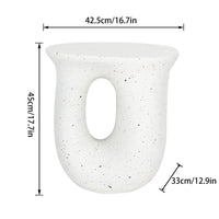 U-Shaped Terrazzo Concrete Outdoor Stool