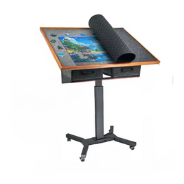 1500-Piece Jigsaw Puzzle Table with Storage Drawers, Adjustable Tilt and 360° Rotation