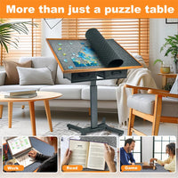 1500-Piece Jigsaw Puzzle Table with Storage Drawers, Adjustable Tilt and 360° Rotation