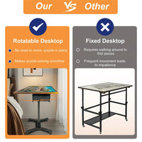 1500-Piece Jigsaw Puzzle Table with Storage Drawers, Adjustable Tilt and 360° Rotation