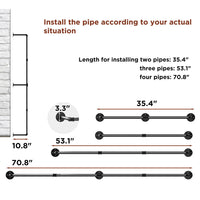 Adjustable Wall-Mounted Clothes Rack (90–180 cm)
