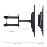 Tilt & Swivel Dual Arms TV Mount Cantilever Wall Bracket 40 46 50 55 56" LCD LED