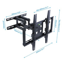 Tilt & Swivel Dual Arms TV Mount Cantilever Wall Bracket 40 46 50 55 56" LCD LED
