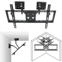 32"-65" Heavy Duty Wall Corner Tv Mount Articulating Premium Swing Arm Bracket