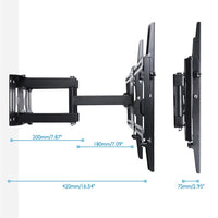 32"-65" Heavy Duty Wall Corner Tv Mount Articulating Premium Swing Arm Bracket