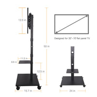 Home Theatre/ School Display Stand Mobile Tv Trolley Floor Stand Bracket 32-70"