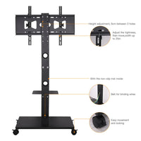 Home Theatre/ School Display Stand Mobile Tv Trolley Floor Stand Bracket 32-70"