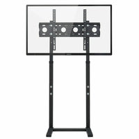Double Pole Adjustable Tv Cart Floor Stand Mount For 32 to 65Inch