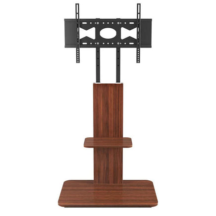 32"-65" Tv Floor Stand Adjustable Corner Tv Mount Bracket With Sturdy Wood Base
