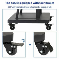 Floor Tv Mount Stand Bracket Rolling For 32"-80" Screens Vesa 600X400 Hold 65Kg