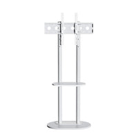 38-75" Heavy Duty Floor Tv Stand W/ Marble Shelf Adjustable Height Mount Bracket