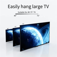 38-75" Heavy Duty Floor Tv Stand W/ Marble Shelf Adjustable Height Mount Bracket