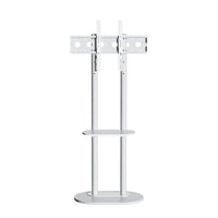 Minimalist Marble Textured Floor Tv Stand 40"-75" Strong Steel Tv Bracket Stable