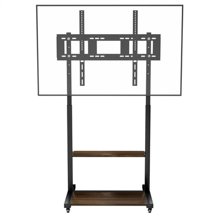 Adjustable Rolling TV Stand for 40 to 86 Inch Screens with Shelves