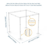 Heavy Duty 3×3 m Wedding Canopy Frame for Outdoor Chuppah and Mandap Setup