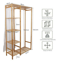 Open Wardrobe Clothes Rail Rack Hanging Garment Heavy Duty Organizer Coat Shelf