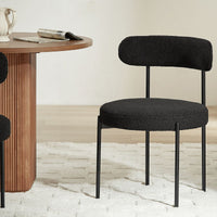 Amia Set of 2 Dining Chair in Black