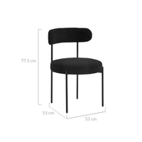 Amia Set of 2 Dining Chair in Black