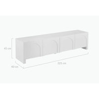 Dome White TV Unit