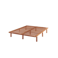 Bondi Wooden Pinewood Bed Base in Walnut - King Single