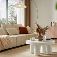 Julia White Round Coffee Table