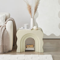 Melanie Arch-shaped Glass Side Table