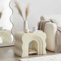 Melanie Arch-shaped Glass Side Table