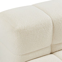 Travis White Boucle Fabric Armchair