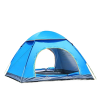 2-3 people Double door tent - blue 200 * 150 * 110cm