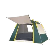 Dark green four-sided tent with a straight door - Plus Large size (270x270x185cm), majestic and expansive for outdoor escapades