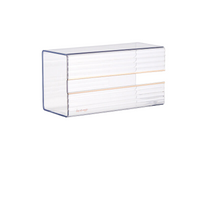 Transparent white luxury tissue box, single pack 21cm*11.1cm*9.1cm