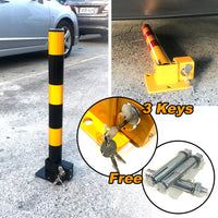 Fold Down Vehicle Security Car Parking Lock Safety Barrier Bollard Locker Barrier -Black