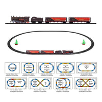 Electric Classic Toy Train Set Vehicle Rail Track Carriages Kids