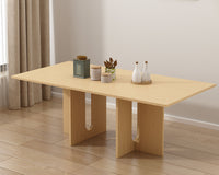 Oak Melamine Dining Table 6 Seater