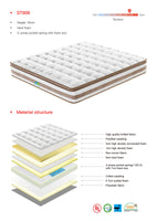 Queen Size 30cm HardZone Pocket Spring Mattress